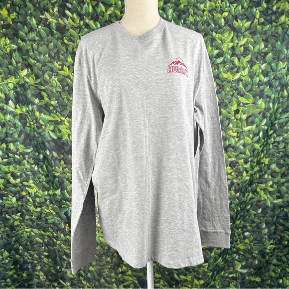 Hurley Everyday Wash Everett Men's Large Longsleeve Gray Heather T-Shirt, New - Picture 1 of 4
